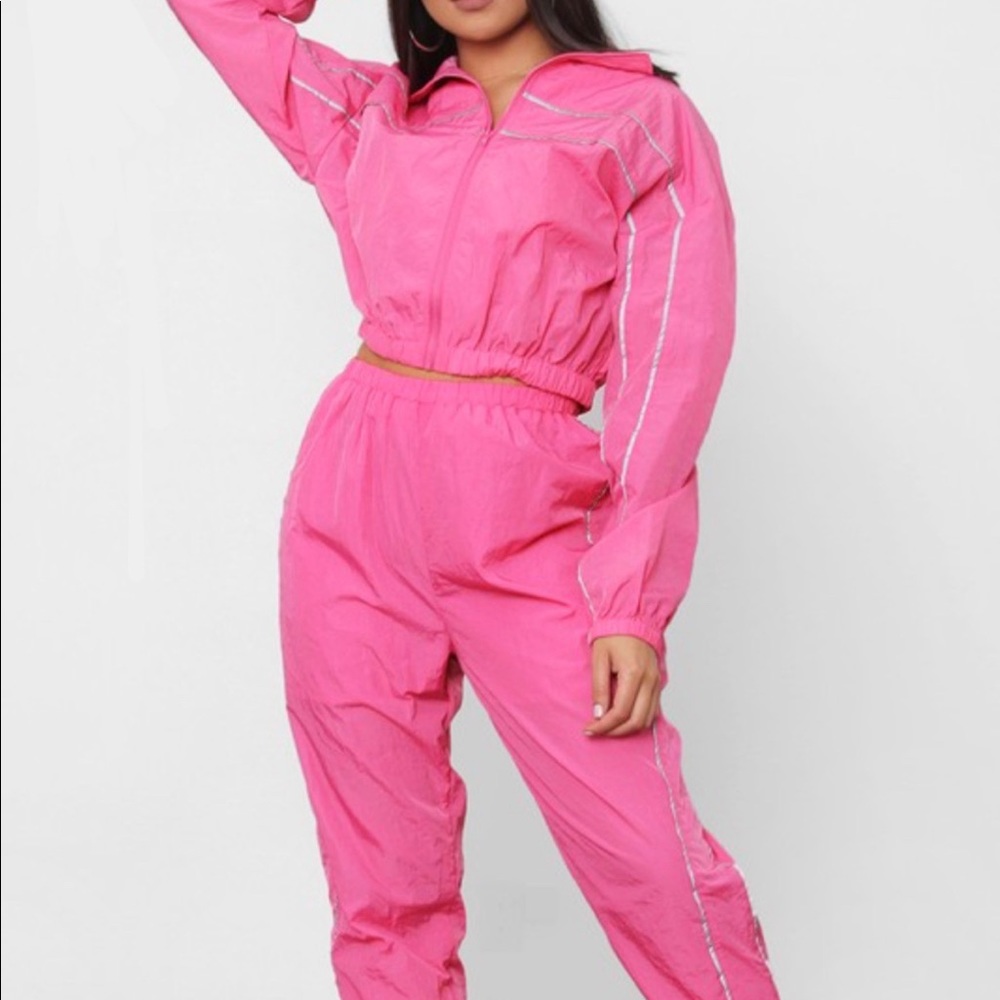 Neon Pink Reflective Track Set - Picture 2 of 4